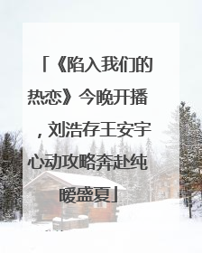 《陷入我们的热恋》今晚开播，刘浩存王安宇心动攻略奔赴纯暧盛夏