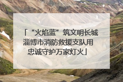 “火焰蓝”筑文明长城 淄博市消防救援支队用忠诚守护万家灯火