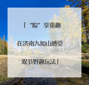 “粽”享童趣 在济南九如山感受双节野趣玩法