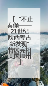 “不止秦俑——21世纪陕西考古新发现”特展亮相美国加州