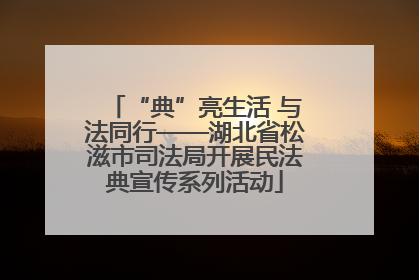 “典”亮生活 与法同行——湖北省松滋市司法局开展民法典宣传系列活动