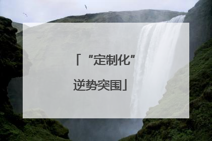 “定制化” 逆势突围