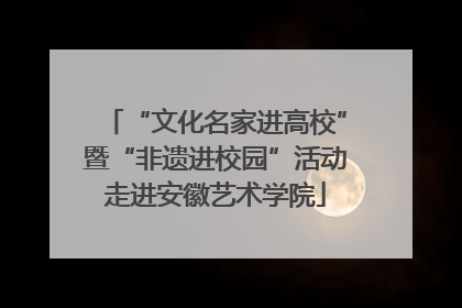 “文化名家进高校”暨“非遗进校园”活动走进安徽艺术学院