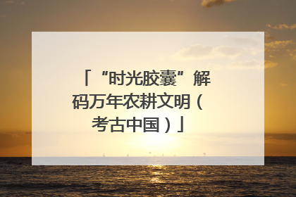 “时光胶囊”解码万年农耕文明（考古中国）