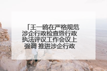 王一鸥在严格规范涉企行政检查暨行政执法评议工作会议上强调 推进涉企行政检查质效大幅提升