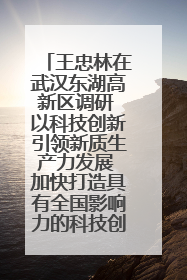 王忠林在武汉东湖高新区调研 以科技创新引领新质生产力发展 加快打造具有全国影响力的科技创新高地