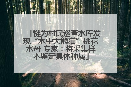 犍为村民巡查水库发现“水中大熊猫”桃花水母 专家：将采集样本鉴定具体种属