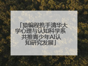 猿编程携手清华大学心理与认知科学系 共推青少年AI认知研究发展