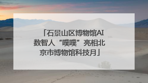 石景山区博物馆AI数智人“噗噗”亮相北京市博物馆科技月
