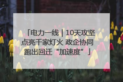 电力一线｜10天攻坚点亮千家灯火 政企协同跑出回迁“加速度”