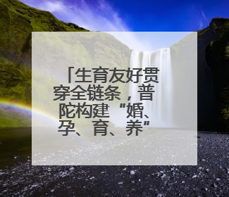 生育友好贯穿全链条，普陀构建“婚、孕、育、养”一体化服务体系