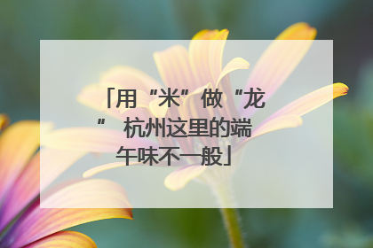 用“米”做“龙” 杭州这里的端午味不一般