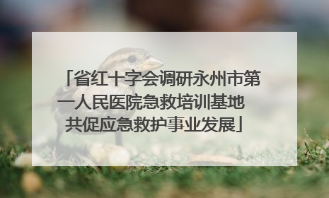 省红十字会调研永州市第一人民医院急救培训基地 共促应急救护事业发展