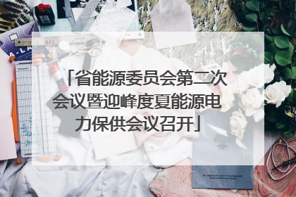 省能源委员会第二次会议暨迎峰度夏能源电力保供会议召开