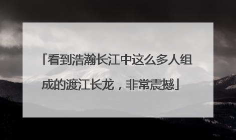 看到浩瀚长江中这么多人组成的渡江长龙，非常震撼