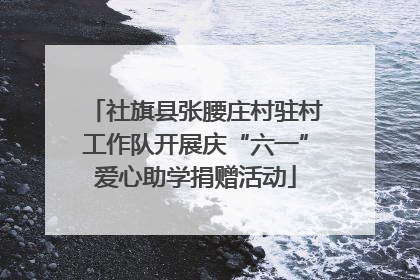 社旗县张腰庄村驻村工作队开展庆“六一”爱心助学捐赠活动