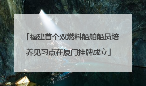 福建首个双燃料船舶船员培养见习点在厦门挂牌成立