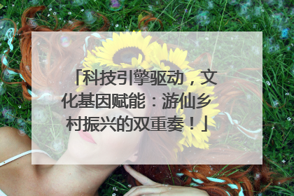 科技引擎驱动，文化基因赋能：游仙乡村振兴的双重奏！
