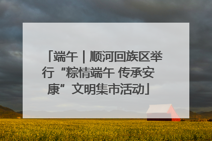 端午｜顺河回族区举行“粽情端午 传承安康”文明集市活动