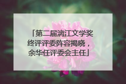 第二届漓江文学奖终评评委阵容揭晓，余华任评委会主任