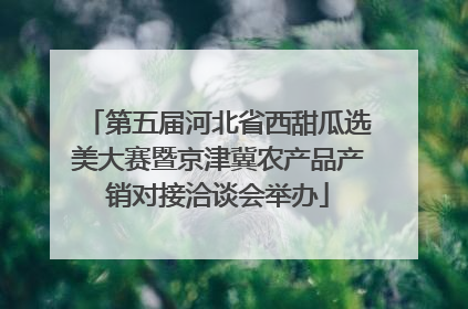 第五届河北省西甜瓜选美大赛暨京津冀农产品产销对接洽谈会举办