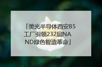 美光半导体西安B5工厂引领232层NAND绿色智造革命