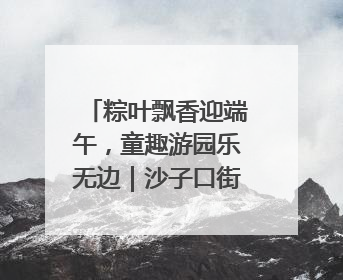 粽叶飘香迎端午，童趣游园乐无边｜沙子口街道儿童端午游园活动圆满落幕