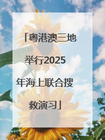 粤港澳三地举行2025年海上联合搜救演习