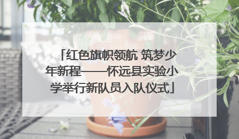 红色旗帜领航 筑梦少年新程——怀远县实验小学举行新队员入队仪式