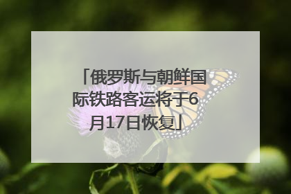 俄罗斯与朝鲜国际铁路客运将于6月17日恢复