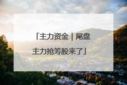 主力资金｜尾盘主力抢筹股来了