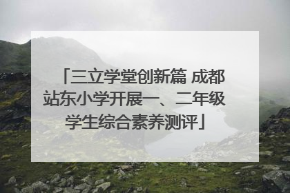 三立学堂创新篇 成都站东小学开展一、二年级学生综合素养测评