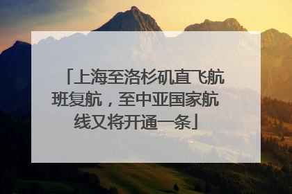上海至洛杉矶直飞航班复航，至中亚国家航线又将开通一条