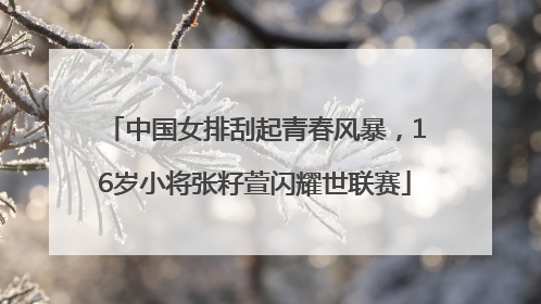 中国女排刮起青春风暴，16岁小将张籽萱闪耀世联赛