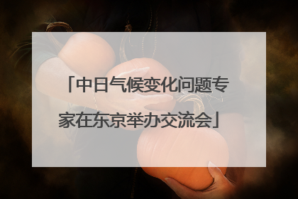 中日气候变化问题专家在东京举办交流会