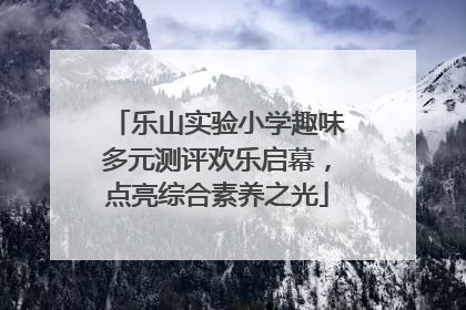 乐山实验小学趣味多元测评欢乐启幕，点亮综合素养之光