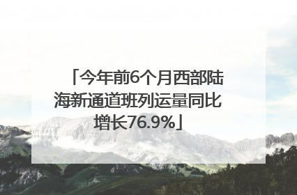 今年前6个月西部陆海新通道班列运量同比增长76.9%