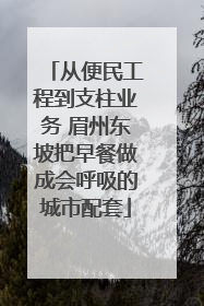 从便民工程到支柱业务 眉州东坡把早餐做成会呼吸的城市配套