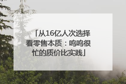 从16亿人次选择看零售本质：鸣鸣很忙的质价比实践