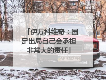 伊万科维奇：国足出局自己会承担非常大的责任