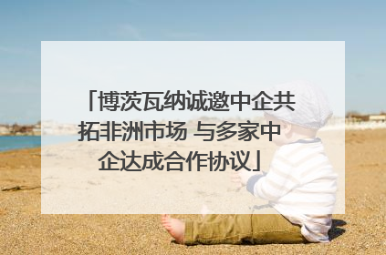 博茨瓦纳诚邀中企共拓非洲市场 与多家中企达成合作协议