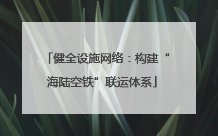 健全设施网络：构建“海陆空铁”联运体系