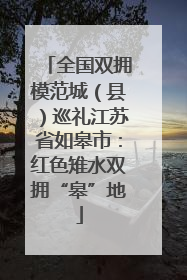 全国双拥模范城（县）巡礼江苏省如皋市：红色雉水双拥“皋”地