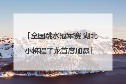 全国跳水冠军赛 湖北小将程子龙首度加冕
