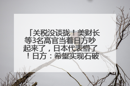 关税没谈拢！美财长等3名高官当着日方吵起来了，日本代表懵了！日方：希望实现石破茂与特朗普的会晤