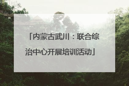 内蒙古武川：联合综治中心开展培训活动