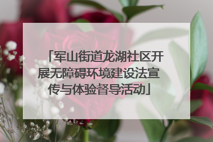 军山街道龙湖社区开展无障碍环境建设法宣传与体验督导活动