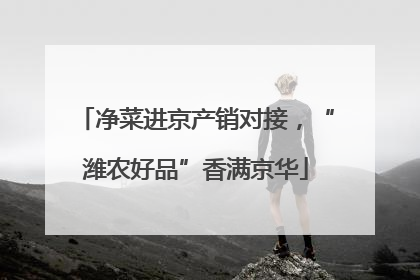 净菜进京产销对接，“潍农好品”香满京华