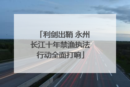 利剑出鞘 永州长江十年禁渔执法行动全面打响