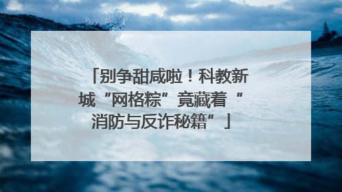 别争甜咸啦！科教新城“网格粽”竟藏着“消防与反诈秘籍”